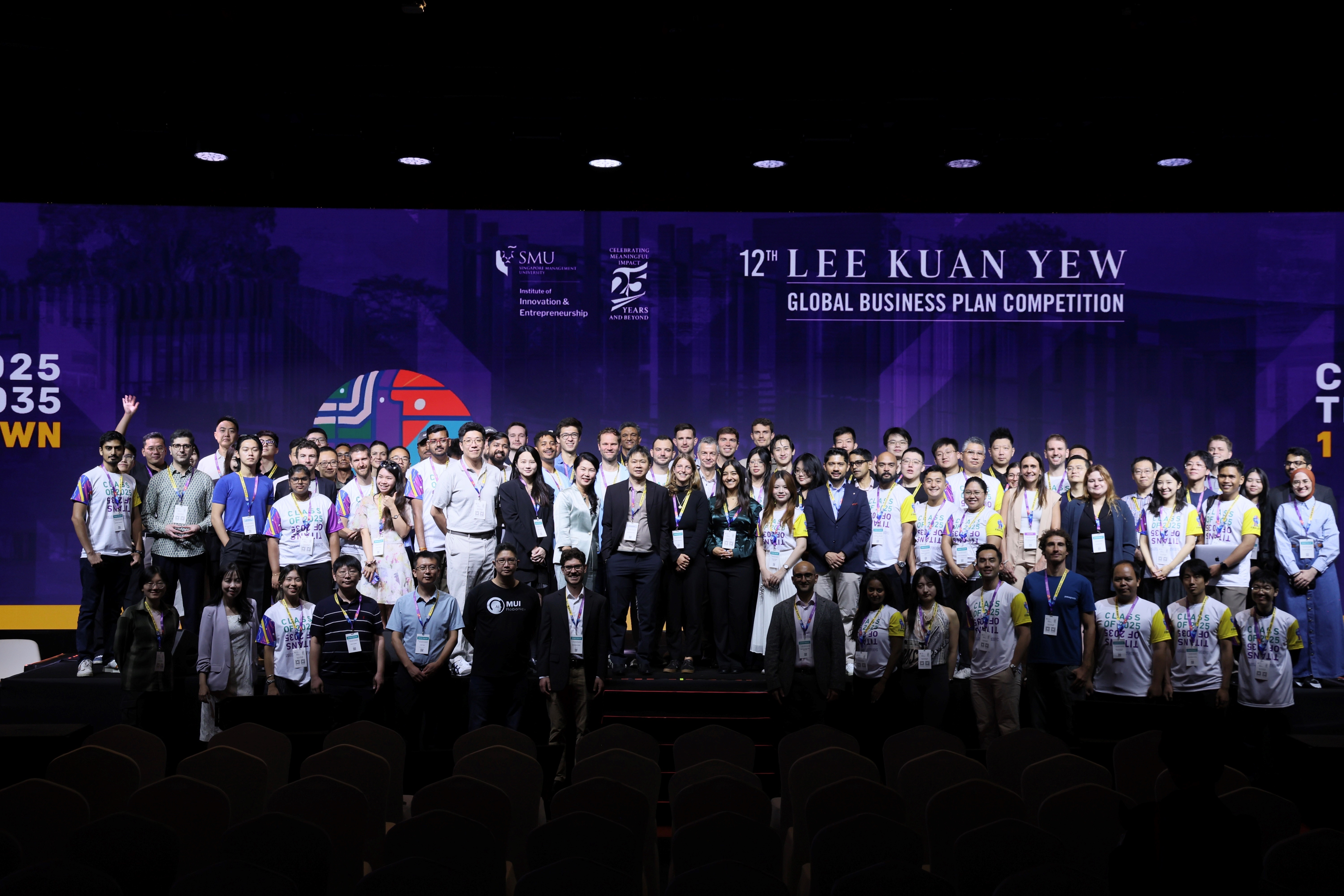 The 60 Global Grand Finalists and Student Ambassadors of the 12th Lee Kuan Yew Global Business Plan Competition by SMU IIE.