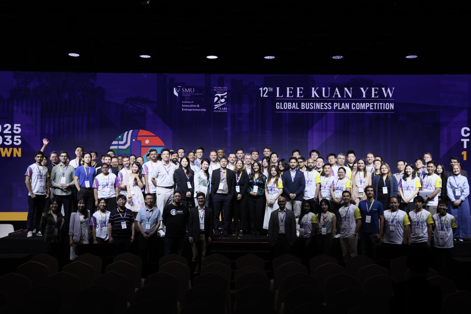 The 60 Global Grand Finalists and Student Ambassadors of the 12th Lee Kuan Yew Global Business Plan Competition by SMU IIE.