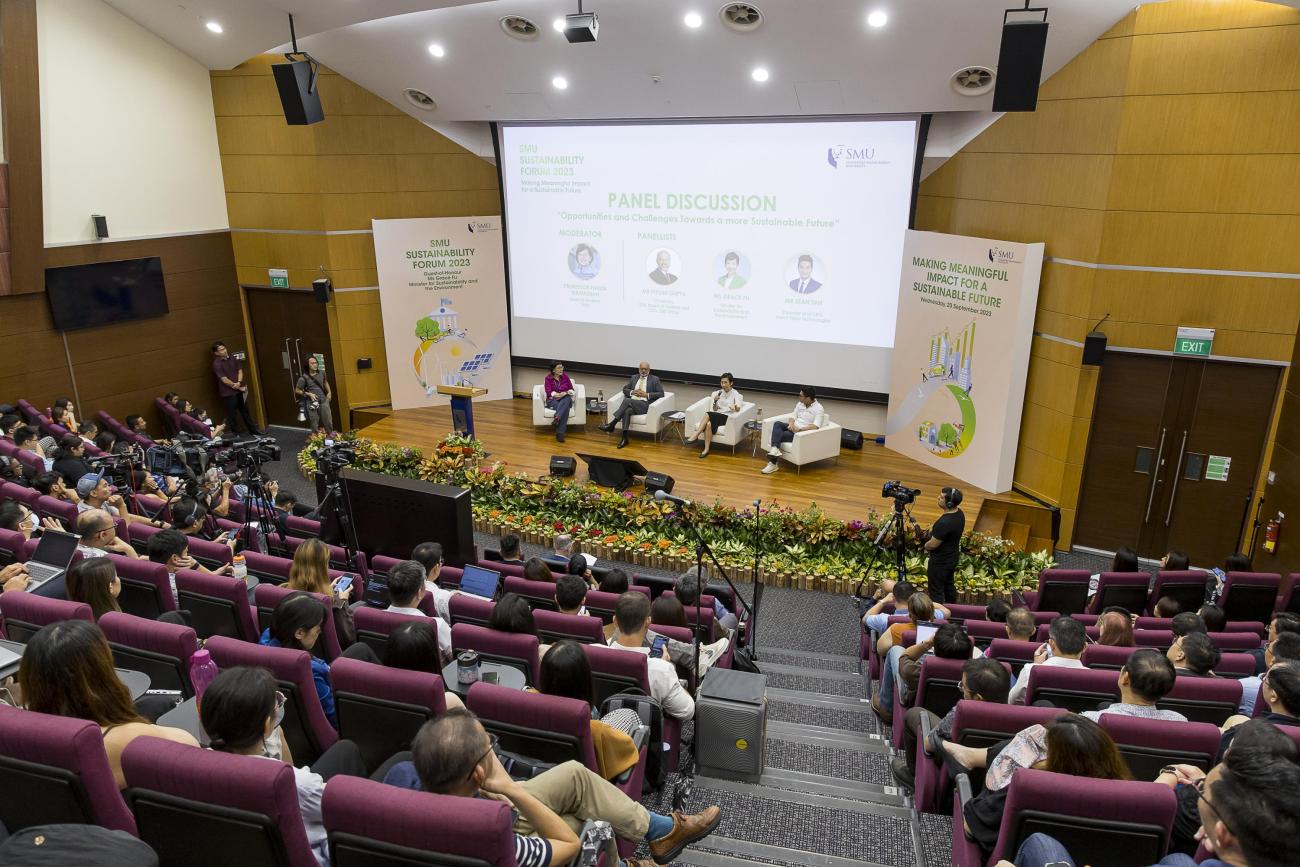 SMU’s inaugural Sustainability Forum attracted sustainability stakeholders from diverse sectors.