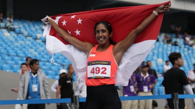 SMU alumna Shanti Pereira also won two Gold medals at the 2023 SEA Games (Photo: Chensiyuan)